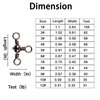 AGOOL 3 Way Swivels Fishing Tackle, 50/100pcs Crossline Barrel Swivel 3 Way Rigs T-Shape Three Way Swivels Fishing Tackle Connector for Catfish Rig Surf Fishing Rig