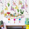 20Pcs Llama Cactus Hanging Swirl Decorations, Llama Party Hanging Swirl Bolivian Peru Alpaca Party Llama Birthday Party Supplies for Cinco De Mayo Mexican Fiesta Party Llama Baby Shower Decoration