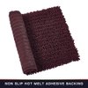 Walensee Bathroom Rug Non Slip Bath Mat (24x17 Inch Burgundy) Water Absorbent Super Soft Shaggy Chenille Machine Washable Dry Extra Thick Perfect Absorbant Best Small Plush Carpet for Shower Floor