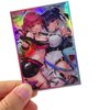 50ct Holographic Flashing (Different Painted Twins) Top Loading Trading Card Sleeves Deck Protector for YuGiOh/Japanese Sized Cards 63x90mm (A16)
