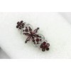 Faship Gorgeous Burgundy Rhinestone Crystal Flora Hair Barrette Clip