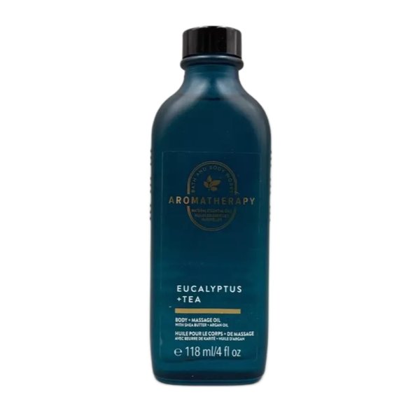 Bath and Body Works Nourishing Body Oil Focus Eucalyptus Tea Full Size 4 Ounce