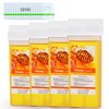 Roll On Wax, Honey Hair Removal Wax Cartridge, Depilatory Wax Roller Refill, Hair Removal Wax Roller, Wax Cartridge Refill for Body Waxing, Leg and Arms (4 Pack)