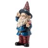 Alpine Corporation 12" Tall Outdoor Patriotic Garden Gnome Saluting Yard Statue Decoration