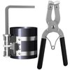 Moker Car Engine Piston Ring Installer Removal Kit，Adjustable Sizes From 2-1/8 Inches To 7 Inches (53mm - 175mm) with Piston Installer Plier