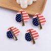 Patriotic Heart Hair Clips 4th of July Independence Day Barrettes Red White Blue Alligator Hairpins for Women Girls American Flag Hair Clips 4th of July Hairpin Heart Barrettes Independence Day