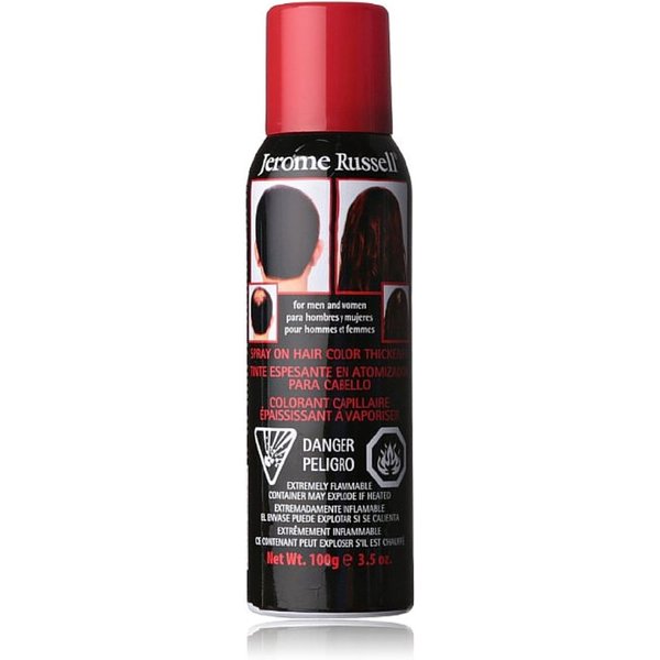 Jerome Russell Hair Color Thickener for Thinning Hair, Black 3.5 oz (Pack of 4)