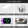 Vicsoon LED Desk Lamp with Wireless Charger for Home Office, Small with Pen Holder, 800LM,3 Color Modes,Gooseneck, Eye-Caring White Desk Lamps for Home College Dorm Room