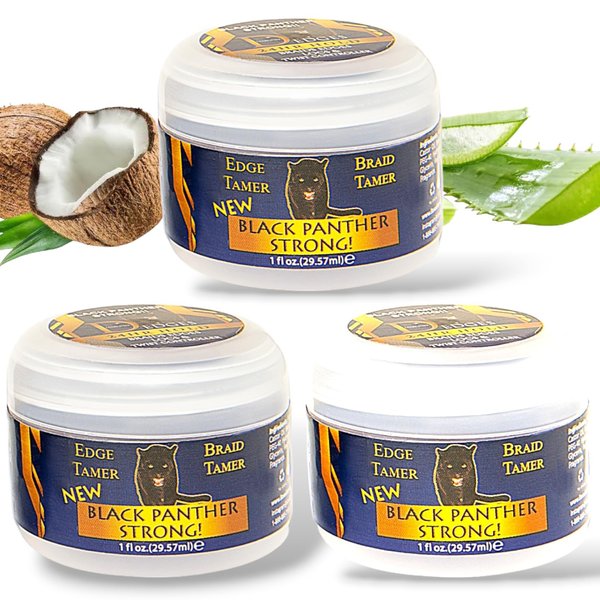 The Roots Naturelle Black Panther Edge Control 1 oz (3 Pc Pack) Plus Free Edge Brush