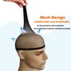 4 Pieces Bald Cap Clothing Accessories Makeup Latex Bald Wig Cap for Men Women Beige