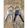 2 Set(4PCS) Portable Multifunction Key Chain Screwdriver Mini Key Shape Travel Kits Outdoor EDC Screwdriver Tool with Key Ring(Color: Black Silver)