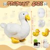 7 Pcs Duck Stuffed Animals Sets, Mommy White Duck Plush Toy with Stuffed Ducklings and Eggs in Zippered Belly Pouch, Duck Plushie Gifts for Christmas Girls Boys Birthday Surprise Farm Party Decors