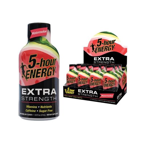 4 set 5-Hour Energy Extra Strength Sugar Free Watermelon Energy Shot 1.93 oz (Pack of 12)