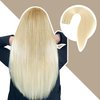 Jerriess Sew in Hair Extensions Real Human hair, Anti Shedding Double Drawn Weft Hair Extensions human hair, Silky Soft &Thick Ends Human hair extensions sew in, 100g Straight Platinum Blonde, 16 inch