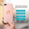 [2 Pack] Small Round Matte Finish Cell Phone Ring Holder Stand,360 Degree Rotation and 180 Degree Adjustable Finger Ring Kickstand with Frosted Metal Phone Grip (Rose Gold)