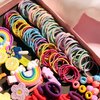 YANRONG 1189PCS Hair Accessories Set - Candy Colors Nylon Hair Ties, Disposable Rubber Bands, Hair Bands, and Hair Clips for Women and Girls - Hair Accessories (1189PCS Yellow)