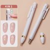 Nail Dotting Pen Nail Art Dotting Tools in Ballpoint Pen Design Nail Art Kit, Nail Art Tip Dot Paint Manicure Kit, Stylus for Watercolor Paper, Tracing Paper (‍NAT248)