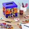 Hallmark Justice League Valentines Day Cards and Mailbox for Kids School Classroom Exchange (1 Box, 32 Valentine Cards, 35 Stickers, 1 Teacher Card)