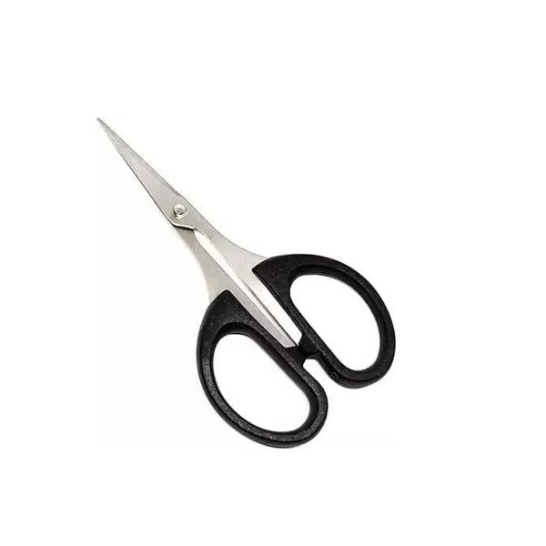 Generic Export Store Small Scissor For Moustache Trimming, for Nose Hair Cutting, (size -11 cm) Scissors (Set of 2, Black)