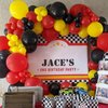 Race Car Balloons, 12 Inchs Car Decorations with Red Yellow Blue Orange Black Party Balloons for Boy Birthday Race Car Themed Party Fast Birthday Baby Shower Graduation Decorations