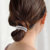 3pcs Pearl Hair Tie Rhinestone Fashion Elastic Hair Scrunchies Beaded Hair Ties Hold Crystal Beads Boho Hair Accessories for Women Girls
