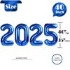 2025 Balloon Numbers - 40 Inch Navy Blue New Years Eve Party Supplies 2025, Nye Decor Party Decorations Happy New Year, New Years Eve Foil Party Balloons