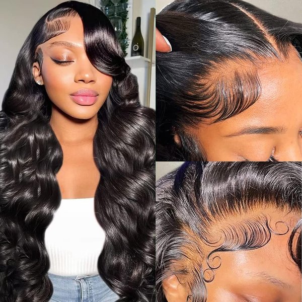 Nognut 24 Inch Body Wave Lace Front Wigs Human Hair Pre Plucked Glueless Lace Frontal Wig 180% Density Body Wave Frontal Wig Human Hair 13x4 HD Lace Front Wigs Human Hair Body Wave Wigs for Women