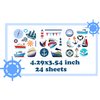 CupaPlay 230 Nautical Tattoos Temporary Stickers Nautical Themed Party Supplies Decorations Coastal Beach Birthday Classroom School Prizes Rewards Favors Tattoos