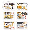 24 Sheets Make Your Own Construction Stickers Make A Face Stickers for Kids Toddlers with Trucks DIY Craft Stickers Kids Truck Themed Birthday Truck Party Supplies