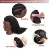 Opini 18" Mannequin Head Human Hair with 100% Real Hair Hairdresser Cosmetology Mannequin Doll Head for Practice Braiding Hairstyling with Free Table Clamp Stand (18 Inch)