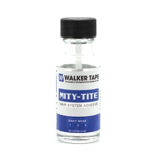 Mity-Tite Hair System Adhesive with Brush-on Daily Wear Wigs& Toupee Glue Scalp 0.5oz/Bottle