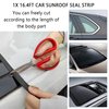 Car Windshield Seal Strip,Flexible Rubber Seal Strip Sunroof Seal Strip,Multifunctional Car Weather Stripping for Front & Rear Windshield,Sunroof,Small Window,Sliding Door(16.4Ft)