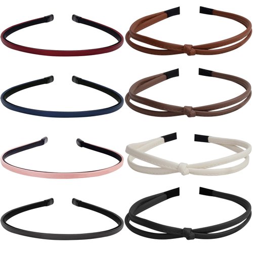 LYroo Headbands for Women Girls Hair Bands Women's Hair Non Slip Leather Headband Thin Knotted Head Band Fashion Headbands Head Bands for Women's Hair Accessories