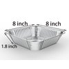 WANBAO 30 Pcs Disposable Aluminum Tin Foil Baking Pans Bakeware Square 8'' X 8'' X 2'' Inch Meal Prep for Catering, Baking Cakes, Breads, Brownies, Bread, Meatloaf, Lasagna