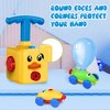 PZJDSR Balloon Powered Car,Balloon Launcher Car Toy Set with 12 PCS Balloons and Car Launchers,Balloon Toys for Kids Party Supplies Science Intelligence Education Toy for Children Ages 3+ (Yellow)