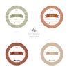 Write On Canning Labels / 250 Jar Lid Labels / 4 Earth Tone Patterned Food Preservation Labeling Designs / 2" Fill in Round Can Top Stickers/Made in The USA