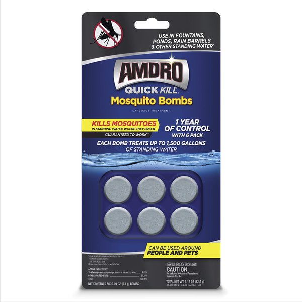 Amdro 100530552 Quick Kill Mosquito Bombs Shade Fabric with 90% UV Protection (6'x15'), Rainforest
