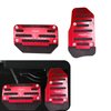Flygun 2 PCS Car Accelerator Brake Pedal Decor Kit, Durable Metal Rubber Vehicle Brake Pedal Cover Accessories, Universal Anti-Slip Automotive Transmission Pedal Covers Replacements (Red)