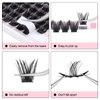 KISSXIAOYA Cluster Lashes Extensions, 144Pcs Individual Cluster Lashes D Curl 12mm, Wide Stem Cluster Eyelashes Soft Natural False Eyelashes Cluster DIY Eyelash Extension At Home (12mm, D Curl)