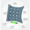 Premium Air Inflatable Seat Cushion - Comfortable Chair Cushion for Wheel Chair - Ideal for Prolonged Sitting - Ideal Seat Cushion for Daily Use (Gray)