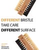 Shoe Cleaning Brush/Scrub Brush by Alloda - [Upgrade] Protect Double Sided Soft & Hard Sneaker Cleaner Brush by 100% Boar & Nylon Bristle