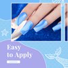 Beetles Gel Nail Polish, 6 Colors Blue Purple Baby Blue Light Purple Gel Polish Aquamarine Mermaid, Soak Off UV LED Nail Lamp Gel Polish Manicure DIY Nail Art Home Salon
