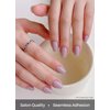 ohora Semi Cured Gel Nail Strips (N Cream Lavender) - Purple, Solid, Works with Any UV/LED Lamps, Salon-Quality, Long Lasting, Easy to Apply & Remove - Includes 2 Prep Pads, Nail File & Wooden Stick