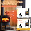 Hanaoyo Wood Stove Fan, 6 Blades Wood Stove Fan Heat Powered, Fireplace Fan with Magnetic Thermometer, Wood Stove Accessories, Non Electric Fan for Wood/Log Burner Stove