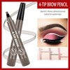 CUBLIVE Eyebrow Pencil, Upgrade Waterproof Brow Pencil Professional Makeup, 4-point Brow Lifter and Microbladed Brow Pencil for Long Lasting, Waterproof, Natural Looking Brows(Grey)