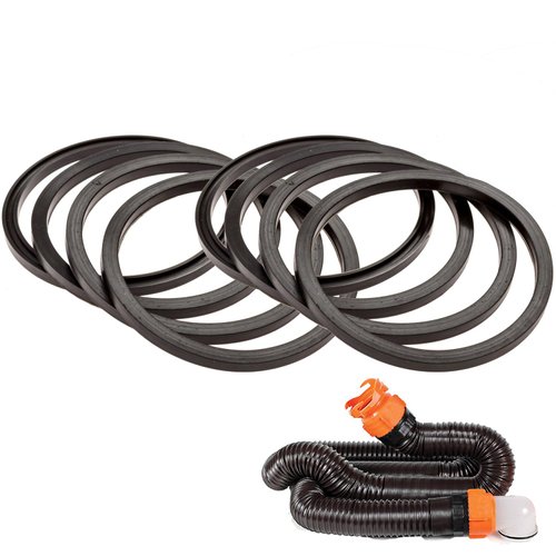 Mission Automotive [8 Pack] RV Sewer Hose Replacement Gaskets for Camco RhinoFLEX/Revolution/Easy-Slip - Equivalent to 39834 - Rubber Seal Fittings