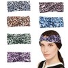 Woration Headband Yoga Leopard Print Cross Wide Elastic Headwear Head Wrap Hairband Twist Turban Knot Head wrap Hair Accessories for Women, Girls - Purple