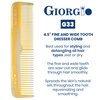 Giorgio G33 FineTooth and WideTooth Pocket Comb - Hair Styling Comb for Men and Women, Handmade Beard Comb for Men, Barber Comb, and Mustache Comb for Grooming,Saw Cut and Polished Travel Comb