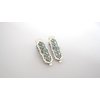 Two small blue and silver metal alligator hair clip fine thin hair