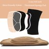 DANCEYOU Dance Knee Pads Thick Soft Sponge Volleyball Knee Brace for Big Kid Teen Adults Workout Knee Protector Football Pole Dance Yoga Tennis Running, Tan, XL